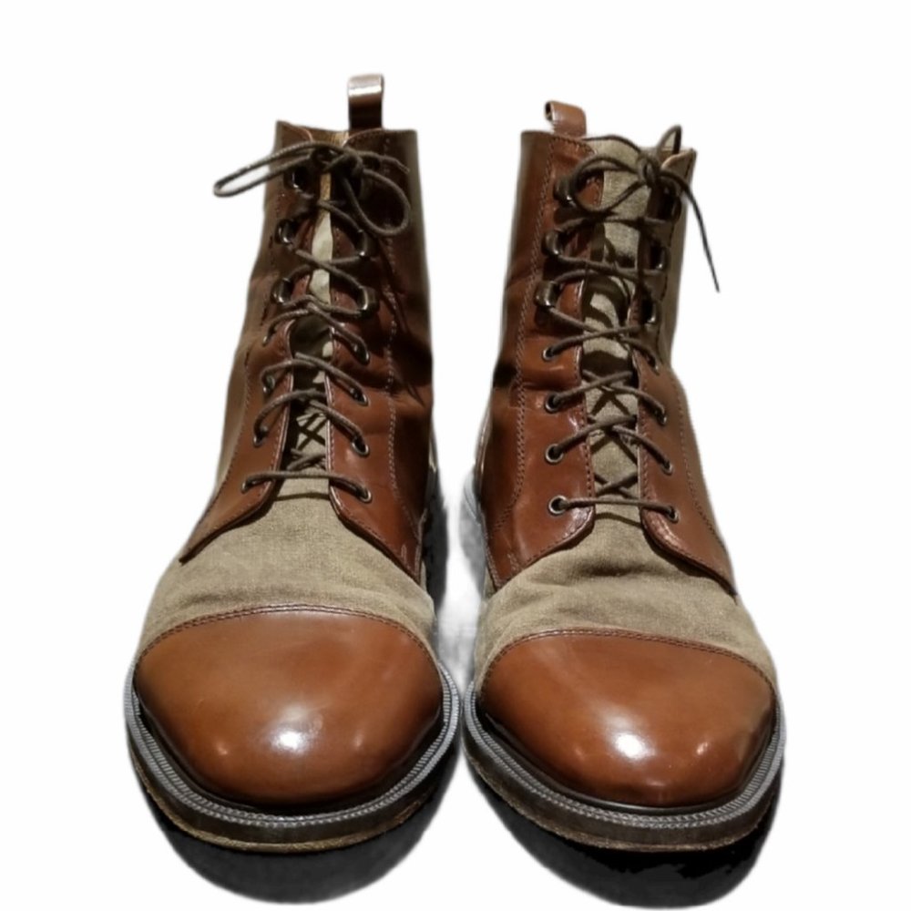 Men's IDEA Leather & Canvas Boots (Size 11.5/12) - Picture 7 of 12